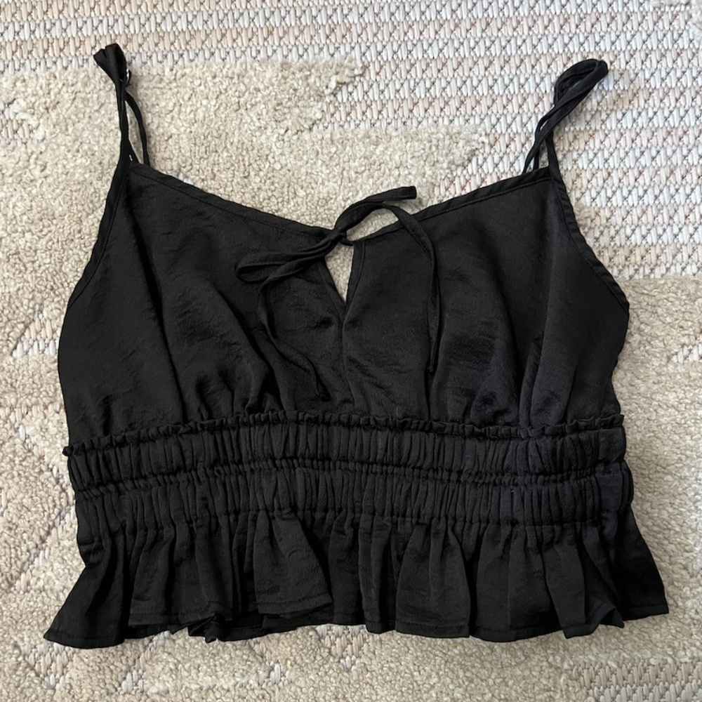 Cotton Candy LA Black Crop Top